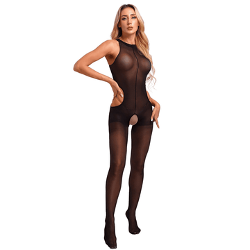 Women's Stretchy Bodystocking / See-Through Sleeveless Bodysuit